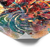 Farbenfroher abstrakter Kunstprint – Ignition Nr.  Poster (Ecke)