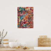 Farbenfroher abstrakter Kunstprint – Ignition Nr.  Poster (Küche)