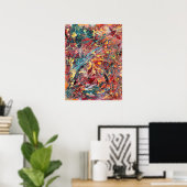 Farbenfroher abstrakter Kunstprint – Ignition Nr.  Poster (Heimbüro)