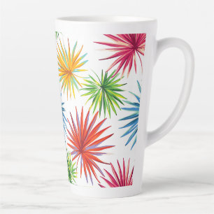 Farbenfroher abstrakter Palmenausbruch Milchtasse