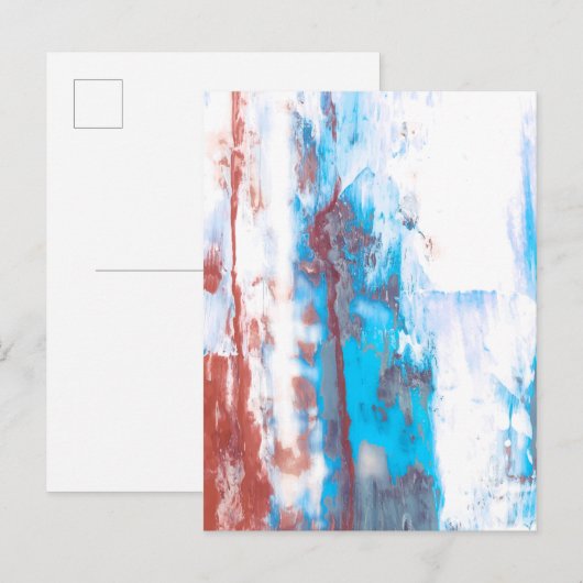 Farbenfroher abstrakter Pinselstrich-Hintergrund Postkarte (Vorne/Hinten)