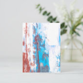Farbenfroher abstrakter Pinselstrich-Hintergrund Postkarte (Stehend Vorderseite)