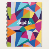 Farbenfroher Abstrakter Planer mit Name (Vorderseite)