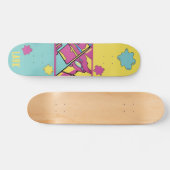 Farbenfroher Abstrakter Pop Art Personalisiert Ska Skateboard (Horizontal)