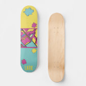 Farbenfroher Abstrakter Pop Art Personalisiert Ska Skateboard (Vorderseite)