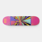Farbenfroher Abstrakter Pop Art Personalisiert Ska Skateboard (Horizontal)