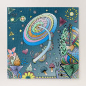 Farbenfroher Abstrakter Spaß Bright Original Art Puzzle (Vertikal)