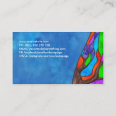 Farbenfroher Abstrakter Wasserfarbenmosaikbaum Visitenkarte (Rückseite)