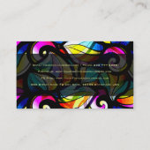 Farbenfroher Abstrakter Wirbel-verklebter Glass-Lo Visitenkarte (Rückseite)