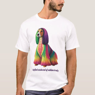 farbenfroher afghanischer Hund T-Shirt