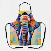 Farbenfroher afrikanischer Safari-Elefant Schürze (Vorderseite)