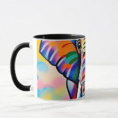 Farbenfroher afrikanischer Safari-Elefant Tasse (Links)