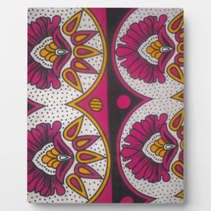 Farbenfroher afrikanischer Stoff-Motiv-Kunst-Druck Fotoplatte