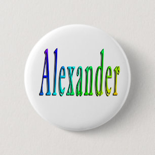 Farbenfroher Alexander Name, Button