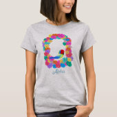 Farbenfroher Aloha Bird mit Blume T - Shirt (Vorderseite)