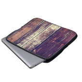 Farbenfroher alter Holzhintergrund - Vintag dunkel Laptopschutzhülle (Vorne Knopf)