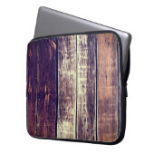 Farbenfroher alter Holzhintergrund - Vintag dunkel Laptopschutzhülle (Vorderseite Links)