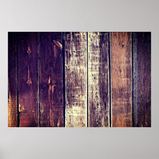 Farbenfroher alter Holzhintergrund - Vintag dunkel Poster (Vorne)