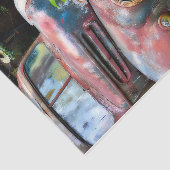 Farbenfroher Altlastwagen Seidenpapier (Ausschnitt)