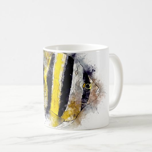 Farbenfroher AngelFisch Perfekt für Aquariumbesitz Kaffeetasse (VorderseiteRechts)