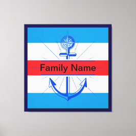 Farbenfroher Anker mit anpassbarer Taste Leinwanddruck