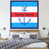 Farbenfroher Anker mit anpassbarer Taste Leinwanddruck (Insitu (Schlafzimmer))