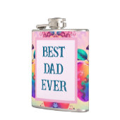 Farbenfroher Apfel mit bester Vater für immer Flachmann (Links)