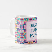 Farbenfroher Apfel mit bester Vater für immer Kaffeetasse (Vorderseite Links)