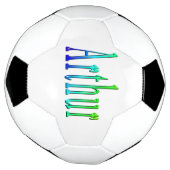 Farbenfroher Arthur Name, Soccerball Fußball (Gedreht)