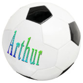 Farbenfroher Arthur Name, Soccerball Fußball (Dreiviertel)