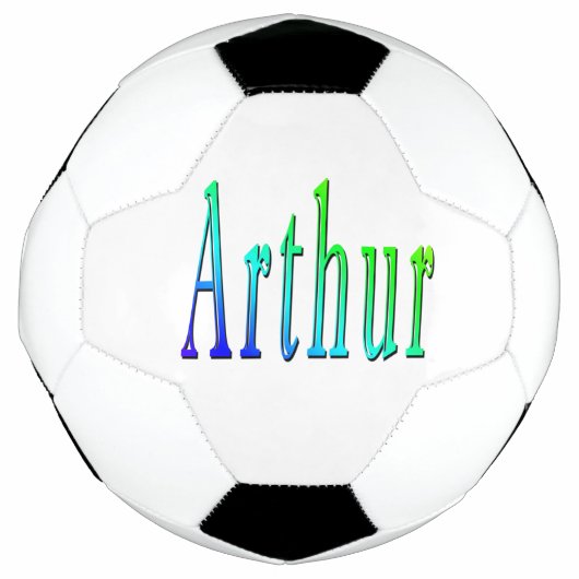 Farbenfroher Arthur Name, Soccerball Fußball (Vorderseite)