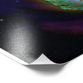 Farbenfroher Astronaut, der Retro-Träume ausstrahl Fotodruck (Ecke)