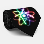 Farbenfroher, atomarer Power | Black Geek Geschenk Krawatte (Gerollt)