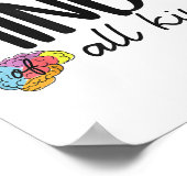 Farbenfroher Autismus in der Neurovielfalt feiert  Poster (Ecke)