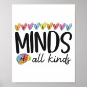 Farbenfroher Autismus in der Neurovielfalt feiert Poster (Vorne)