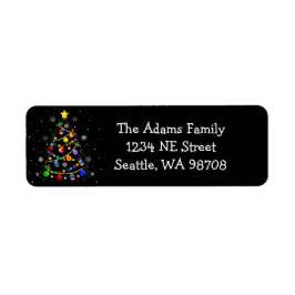 Farbenfroher Autismus Weihnachtsbaum