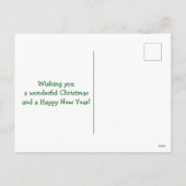 Farbenfroher Autismus Weihnachtsbaum Feiertagspostkarte (Rückseite)