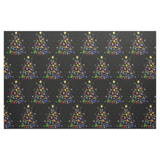 Farbenfroher Autismus Weihnachtsbaum Stoff (Fat Quarter (45,7 x 55,9 cm))