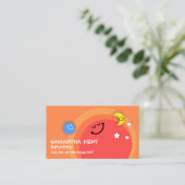 Farbenfroher Babysitter Sun Nanny Service Visitenkarte (Stehend Vorderseite)