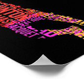 Farbenfroher Badminton Player _ Shuttle Racket _ B Poster (Ecke)