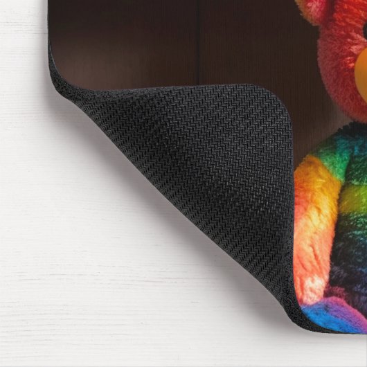 Farbenfroher Bär Mousepad (Ecke)