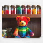 Farbenfroher Bär Mousepad (Vorne)
