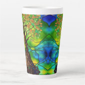 Farbenfroher Baum aus festem Glas - Look II Milchtasse (Vorderseite)