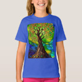 Farbenfroher Baum aus festem Glas - Look II T-Shirt (Vorderseite)