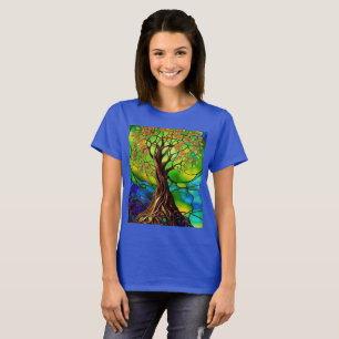 Farbenfroher Baum aus festem Glas - Look II T-Shirt