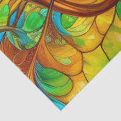 Farbenfroher Baum aus festem Glas Seidenpapier (Detail)