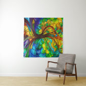 Farbenfroher Baum aus festem Glas Wandteppich (Beispiel (Horizontal))