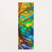 Farbenfroher Baum aus festem Glas Yogamatte (Rückseite)