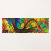 Farbenfroher Baum aus festem Glas Yogamatte (Vorderseite (Horizontal))