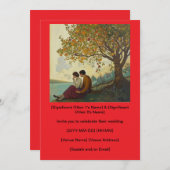 Farbenfroher Baum, der eine kleine Einladung beoba (Vorne/Hinten)